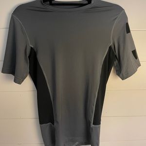 Under Armour Compression Shirt Grey Rubberized
